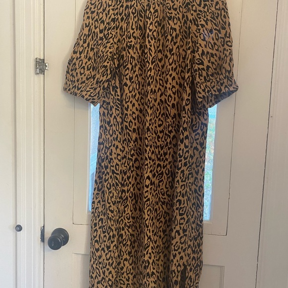 Anthropologie, worn once, McKenzie Leopard Midi Dress, Size Large - Picture 7 of 7